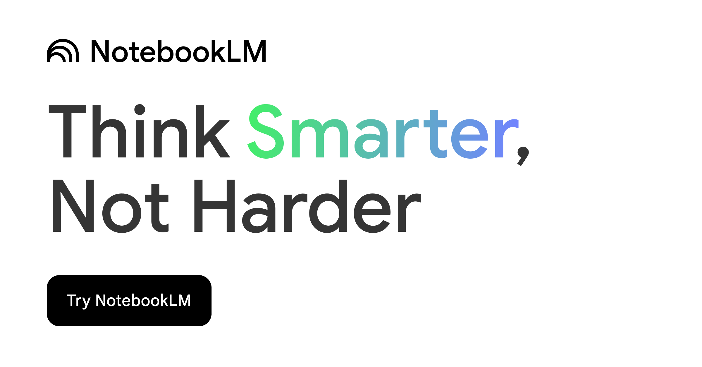 NotebookLM homepage