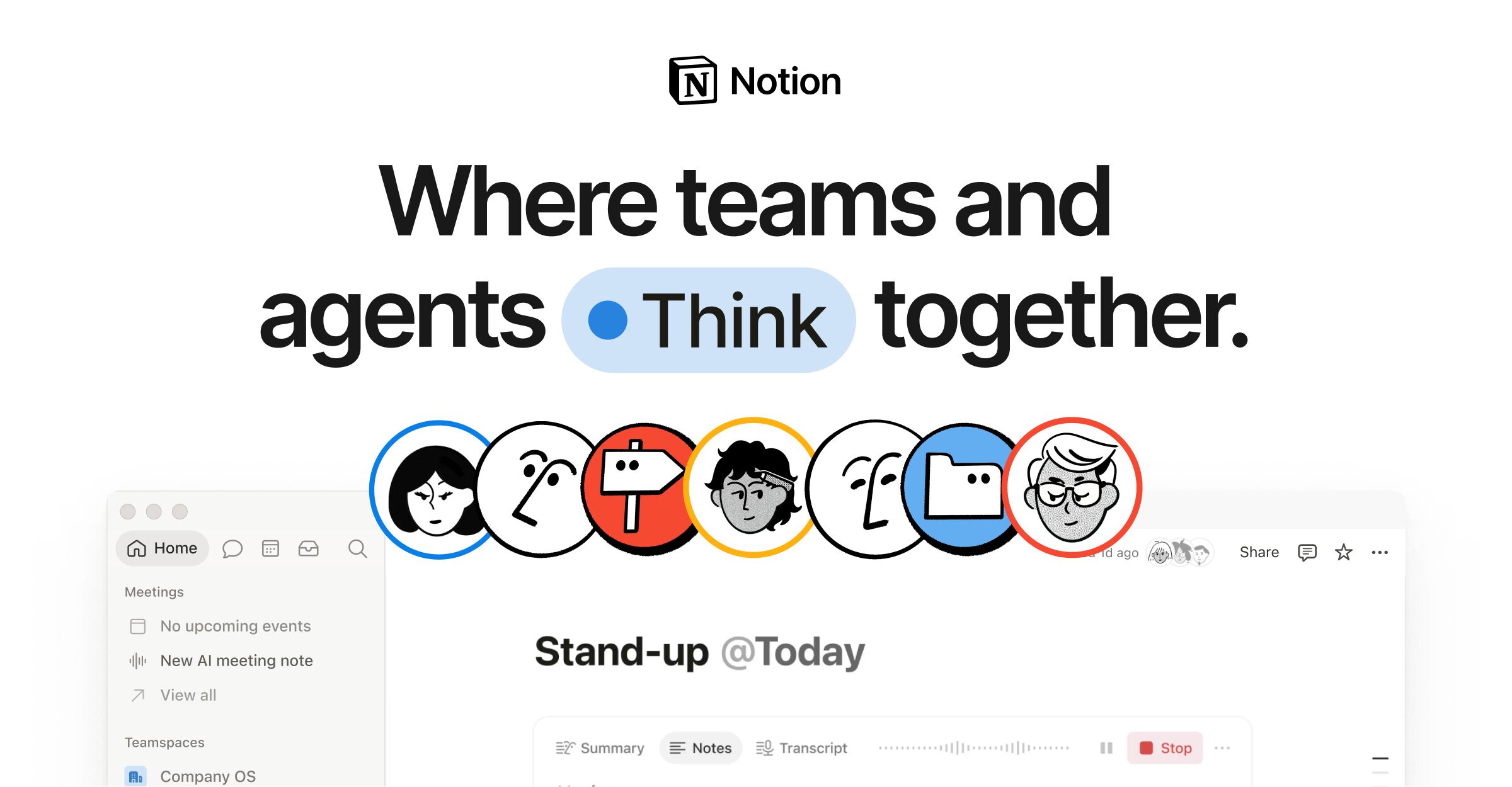 Notion AI homepage