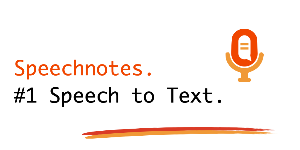 Speechnotes homepage